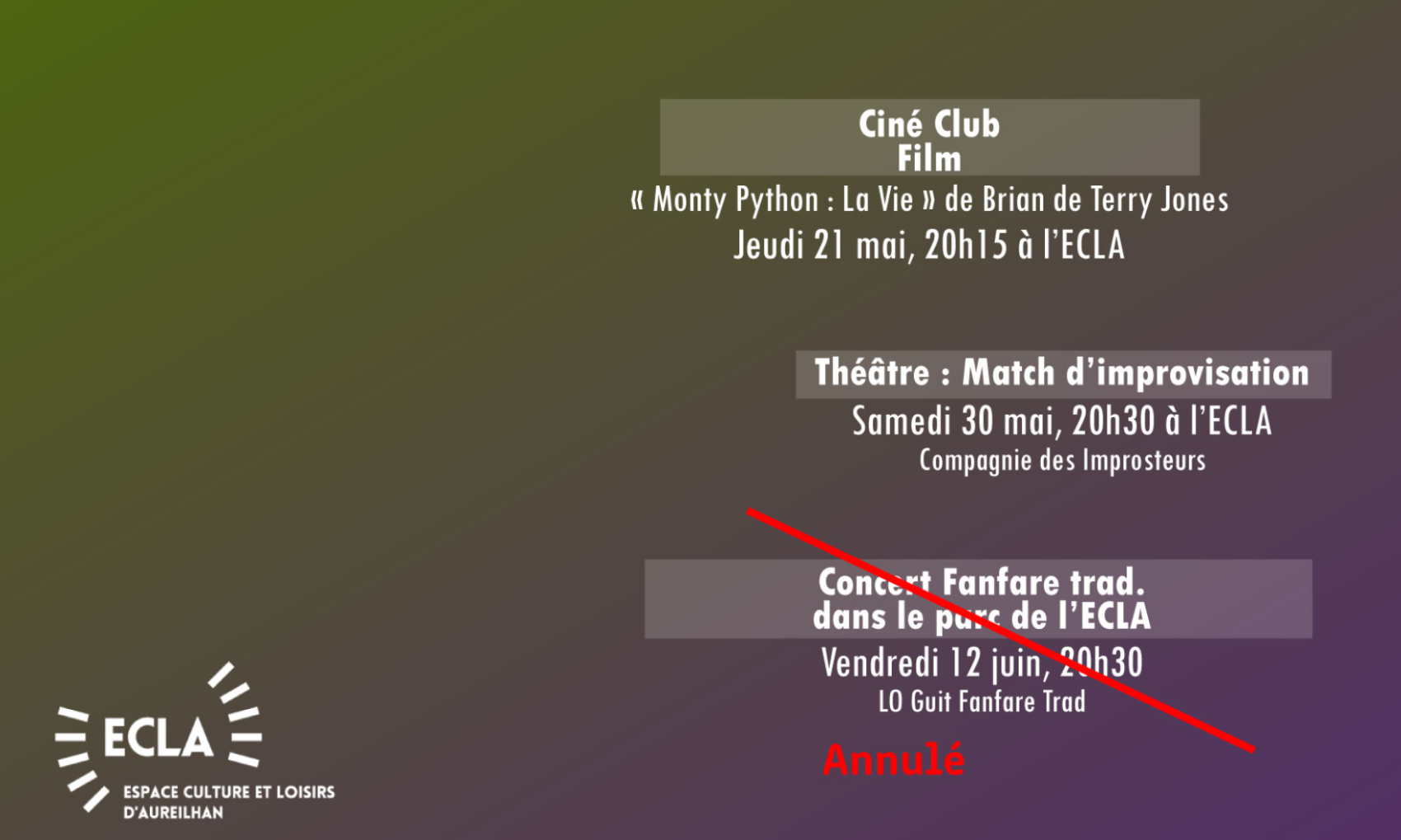 PROGRAMMATION CULTURELLE