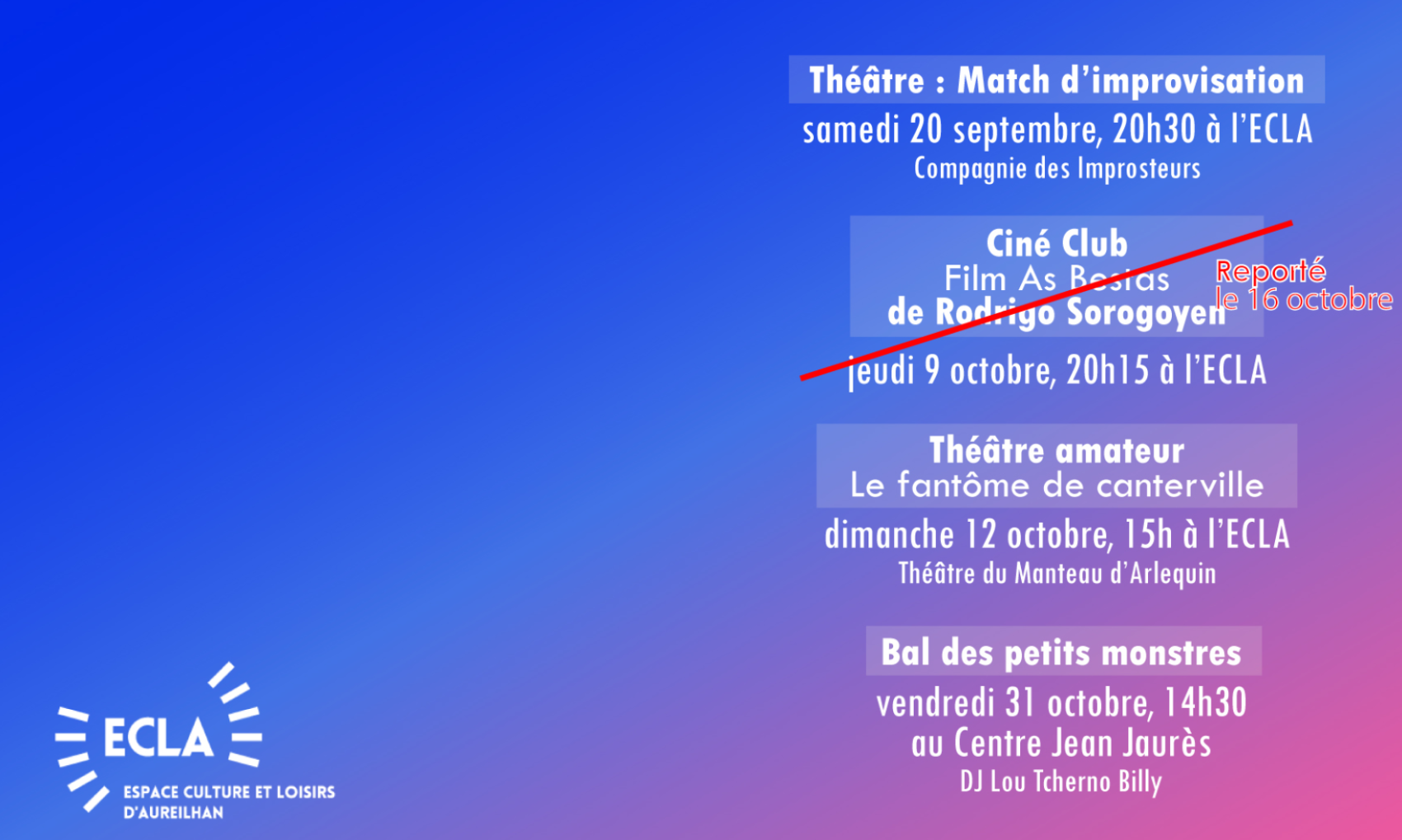 PROGRAMMATION CULTURELLE
