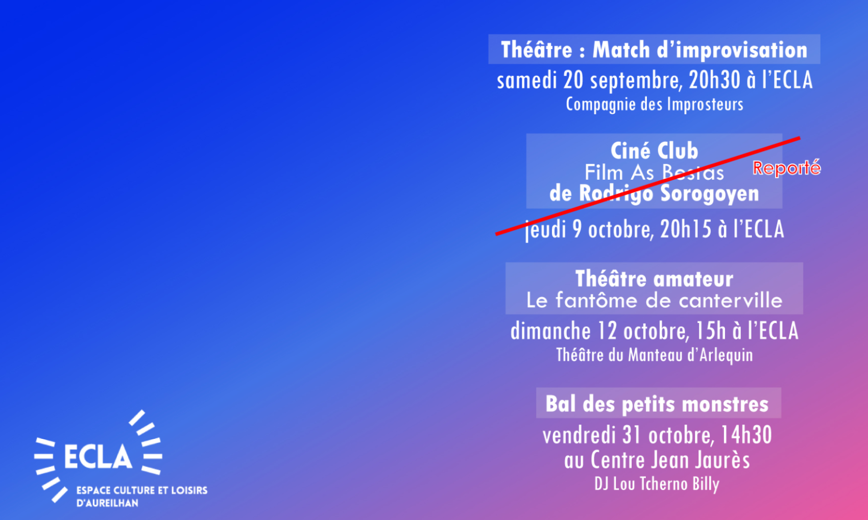 PROGRAMMATION CULTURELLE