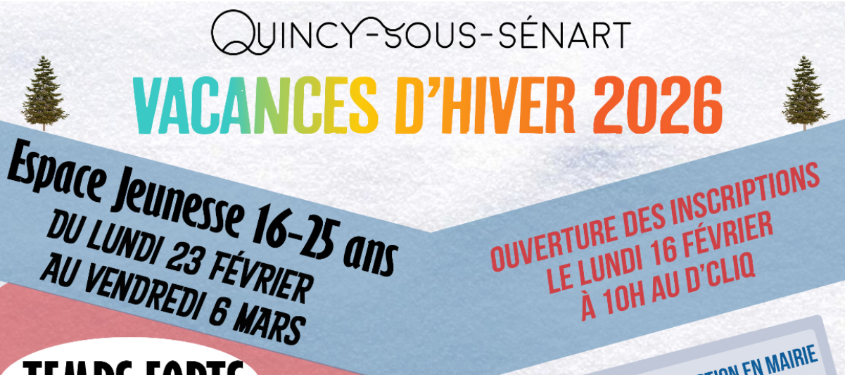 ☃️ PROGRAMME VACANCES D'HIVER DU D'CLIQ 2026