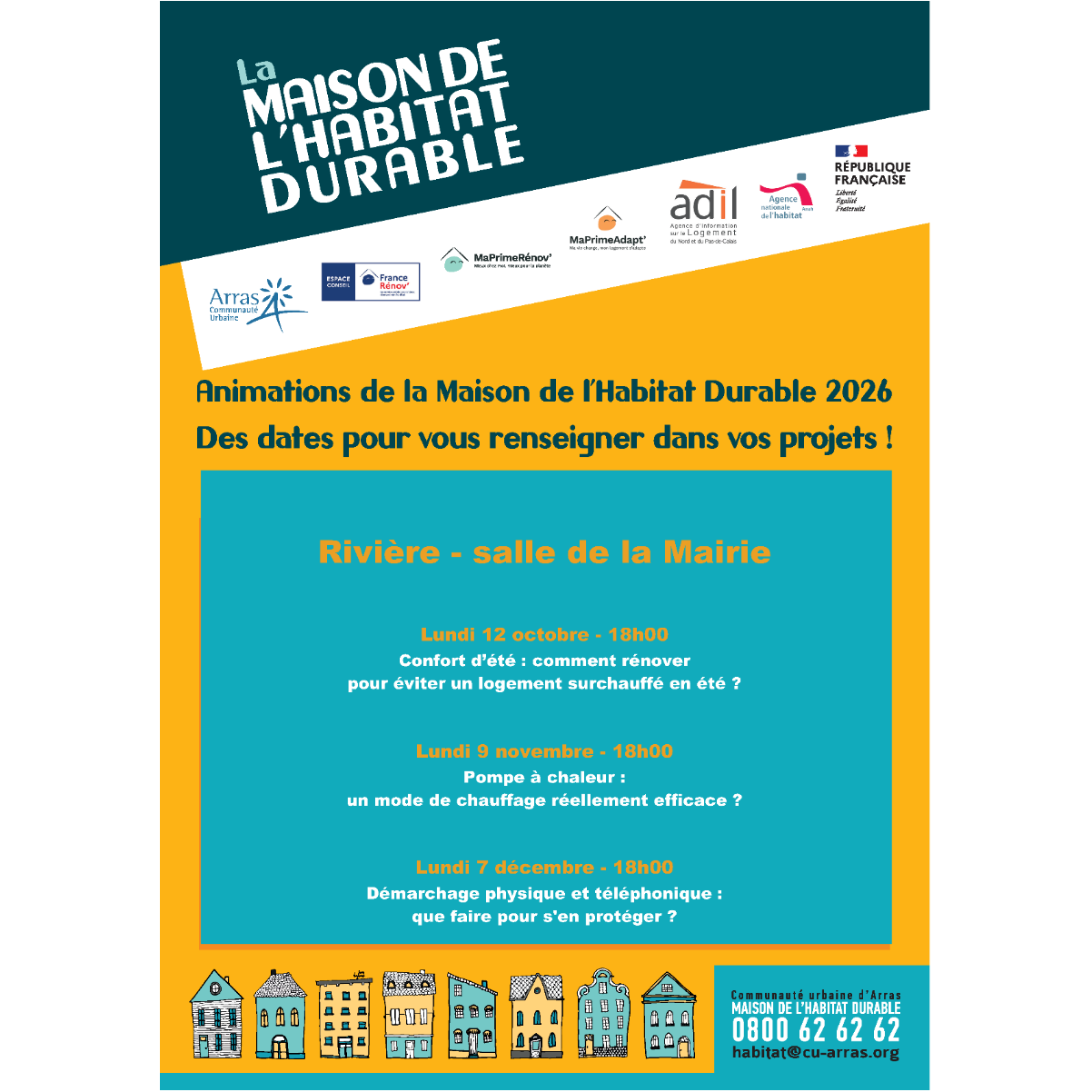 Lundi 12 Octobre, la Maison de l’Habitat Durable vient à votre rencontre à Rivière