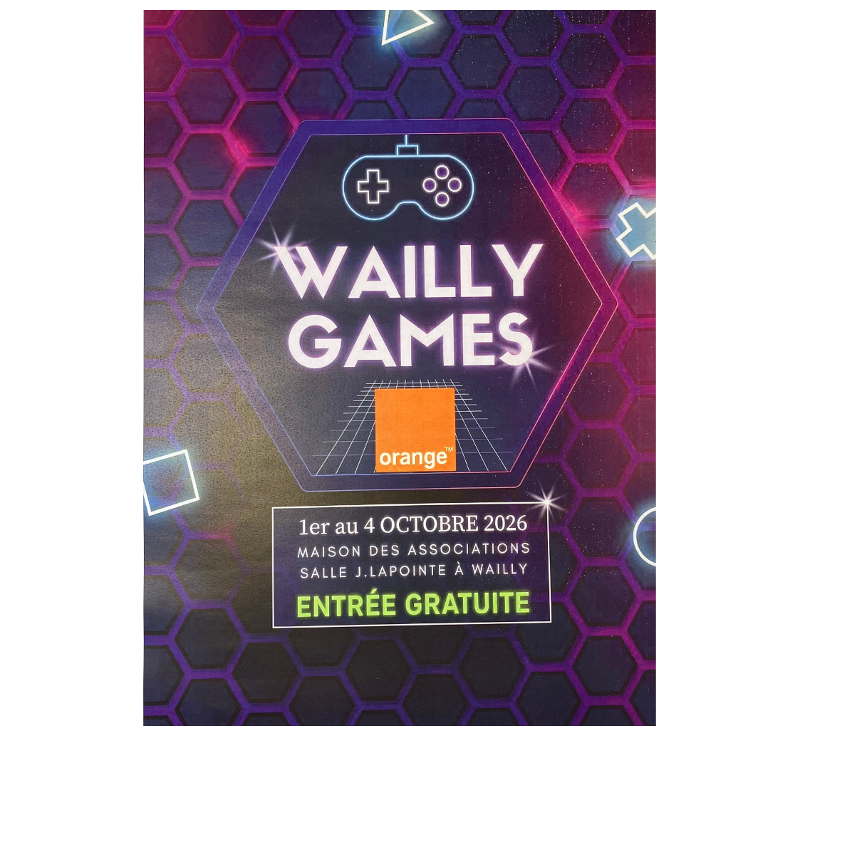 Les Wailly Games reviennent pour 4 jours du 01/10/ 2026 au 04/10/2026