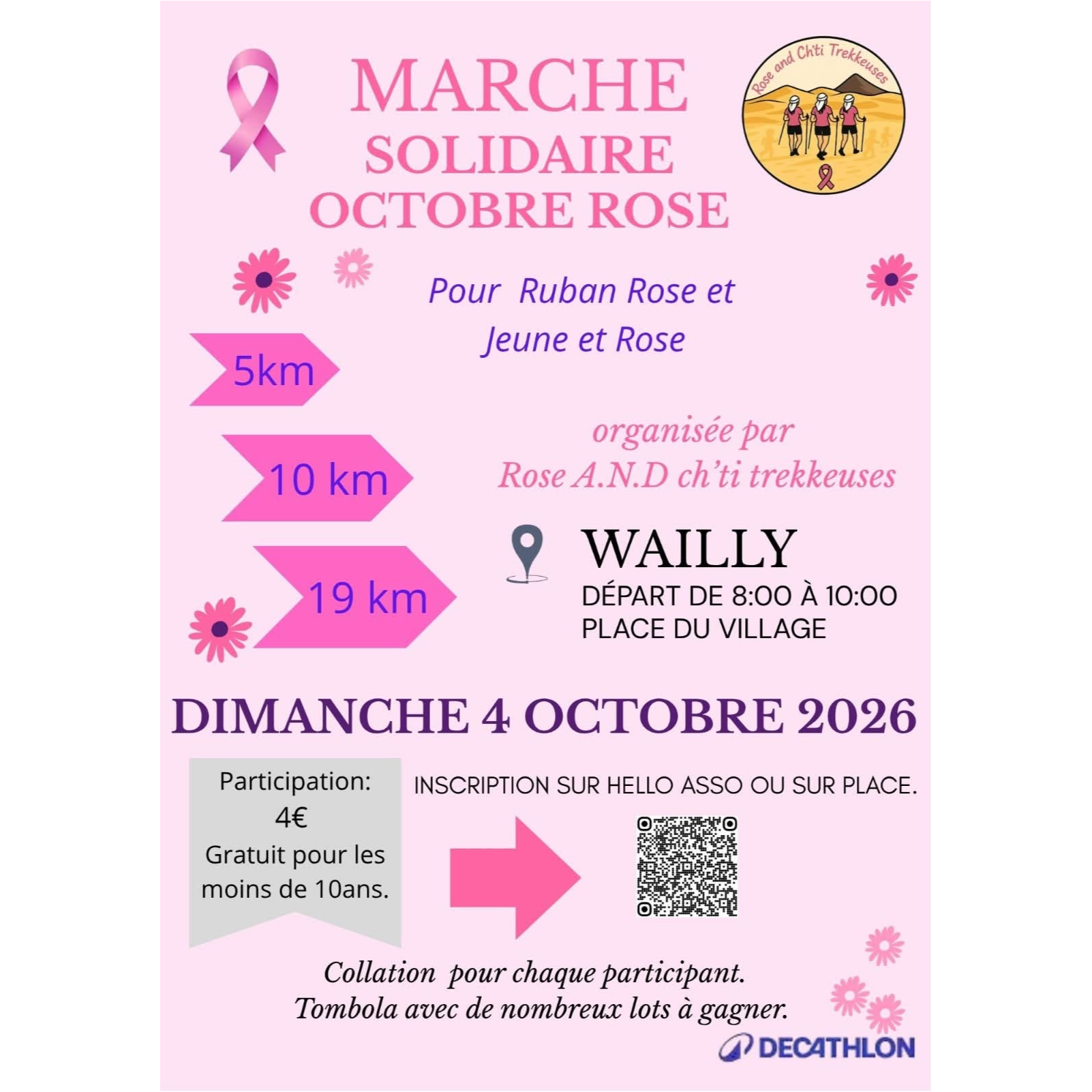 Octobre rose : Marche solidaire à Wailly Dimanche 04 Octobre