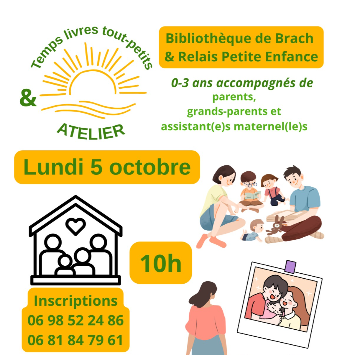 Temps-livres tout-petits et atelier avec le Relais Petite Enfance médullien