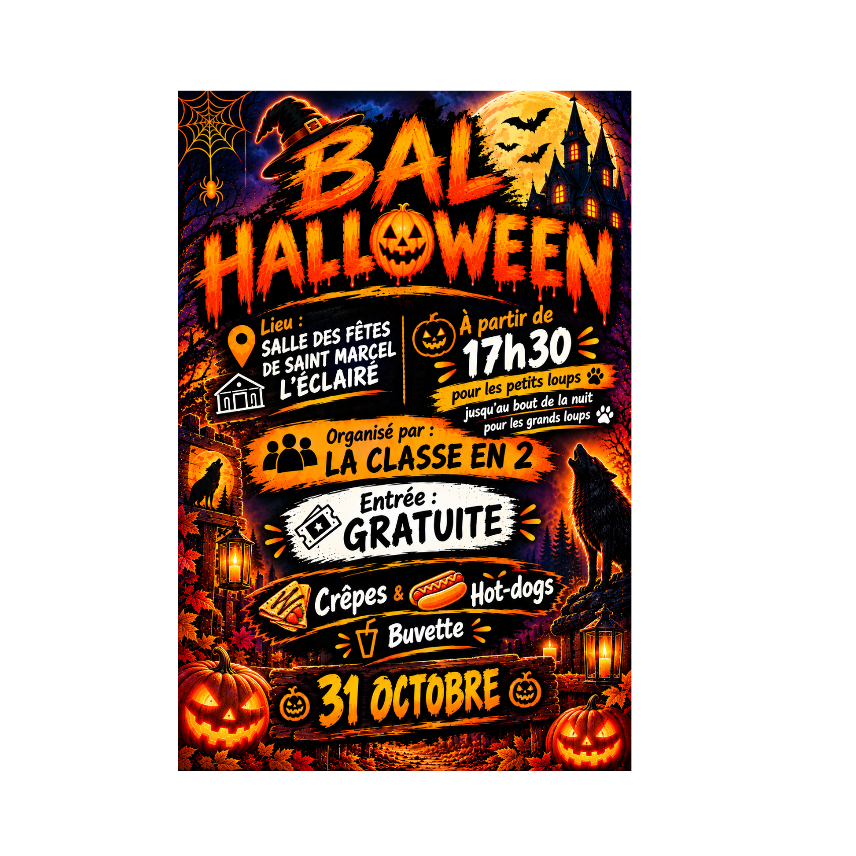 Bal Halloween des classes en 2