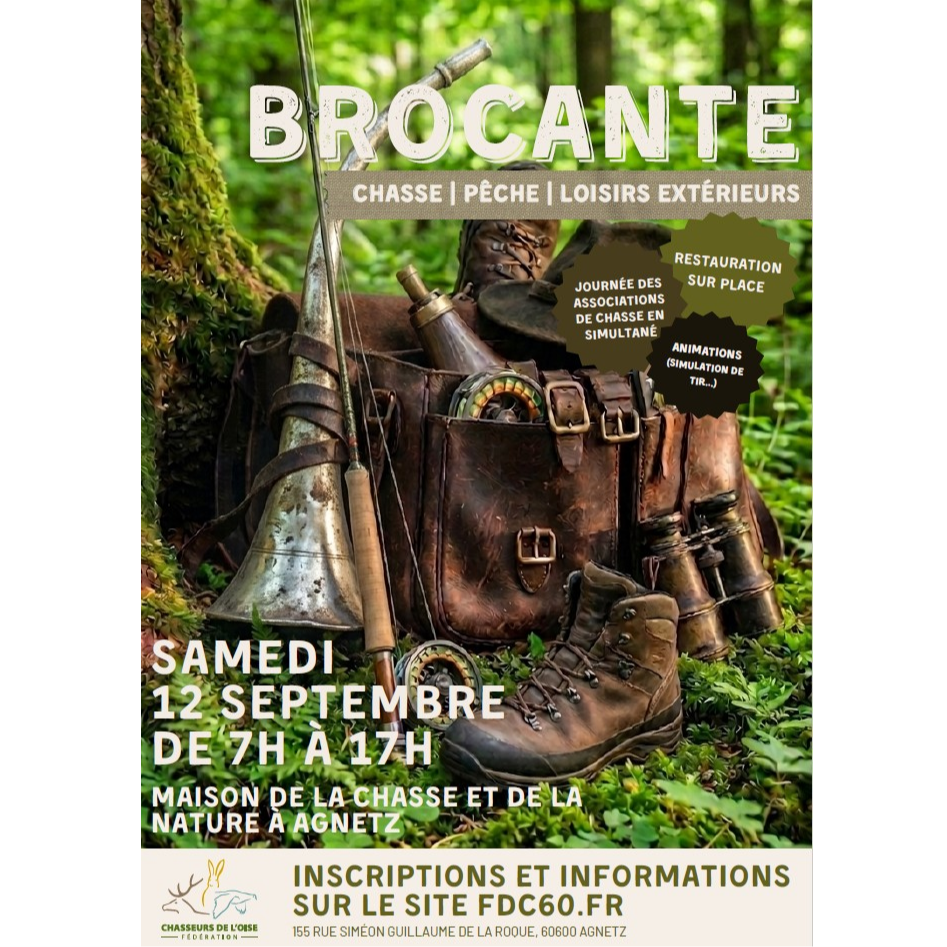 Brocante "Chasse, pêche et loisirs extérieurs"