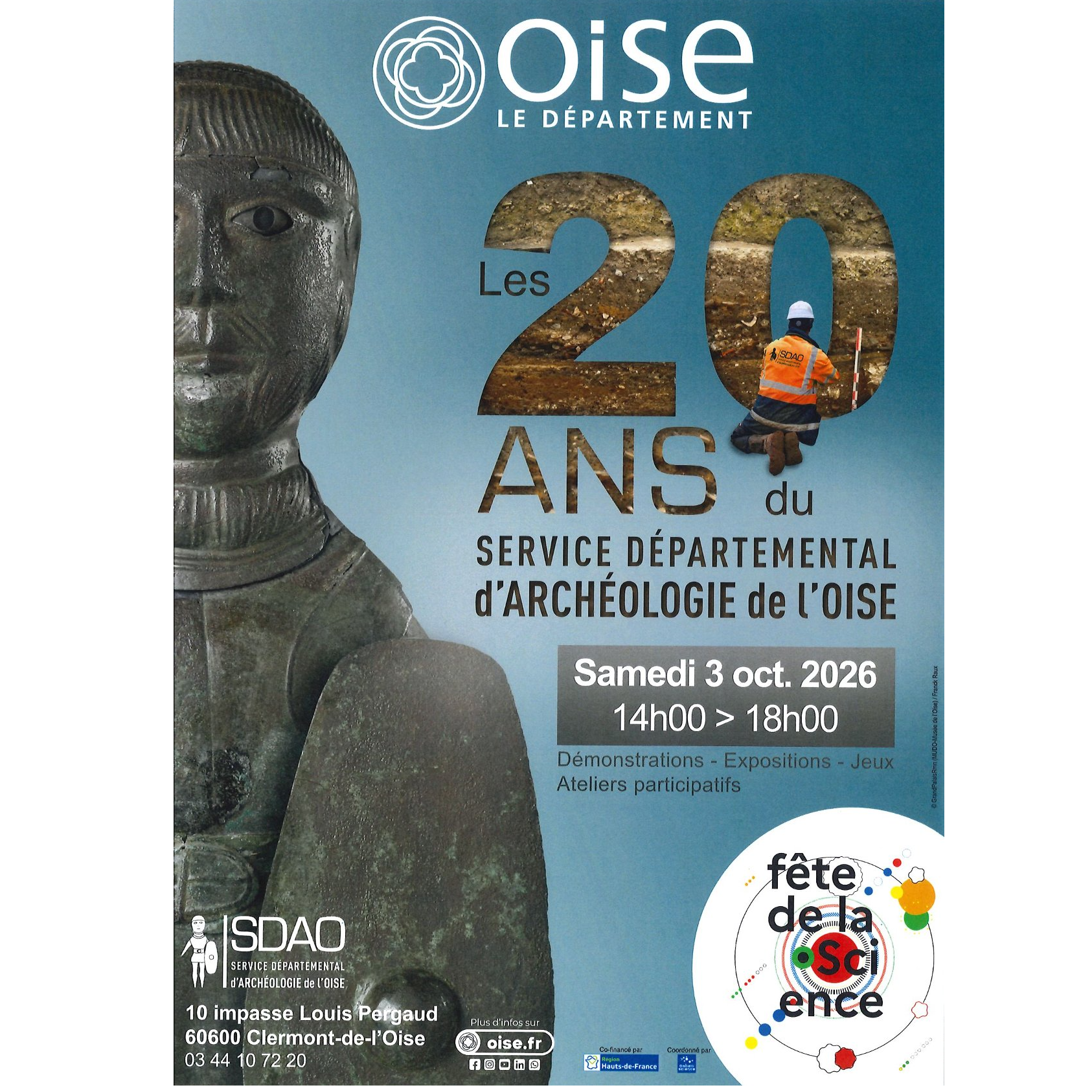 LES 20 ANS DU SERVICE DEPARTEMENTAL D'ARCHEOLOGIE DE L'OISE
