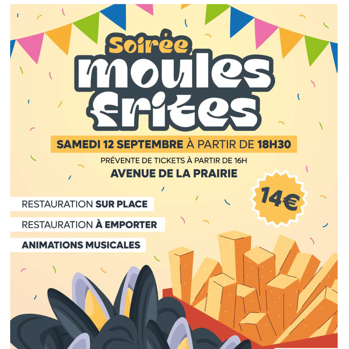 CREVECOEUR LE GRAND Soirée moules frites