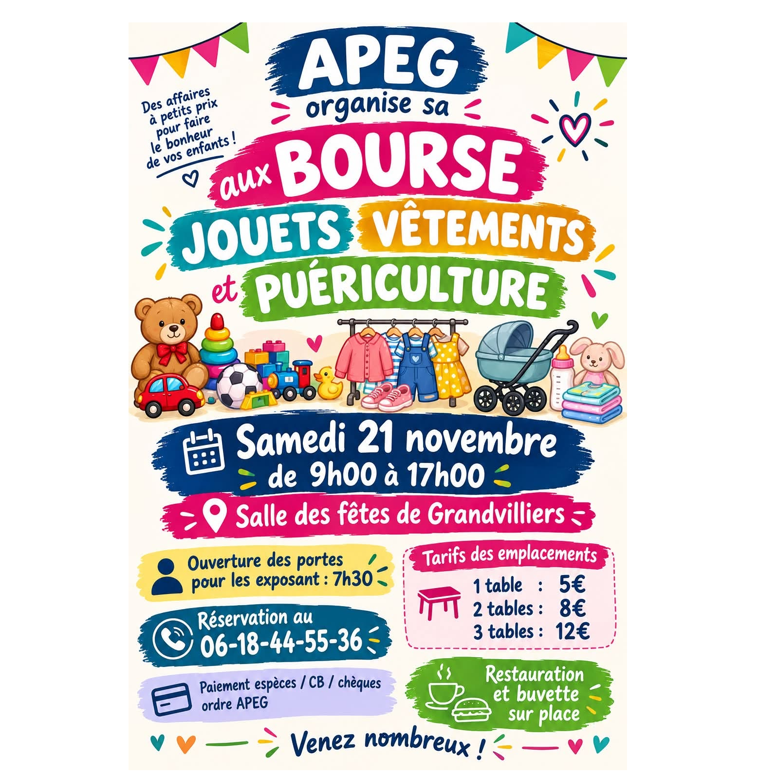 BOURSE AUX JOUETS, VETEMENTS, PUERICULTURE