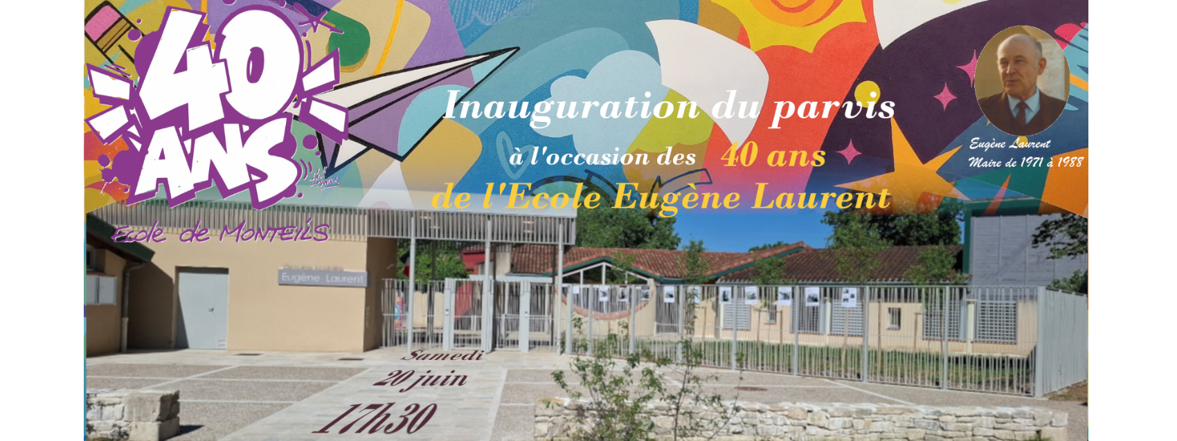Inauguration du Parvis à l'occasion des 40 ans de l'Ecole Eugène Laurent