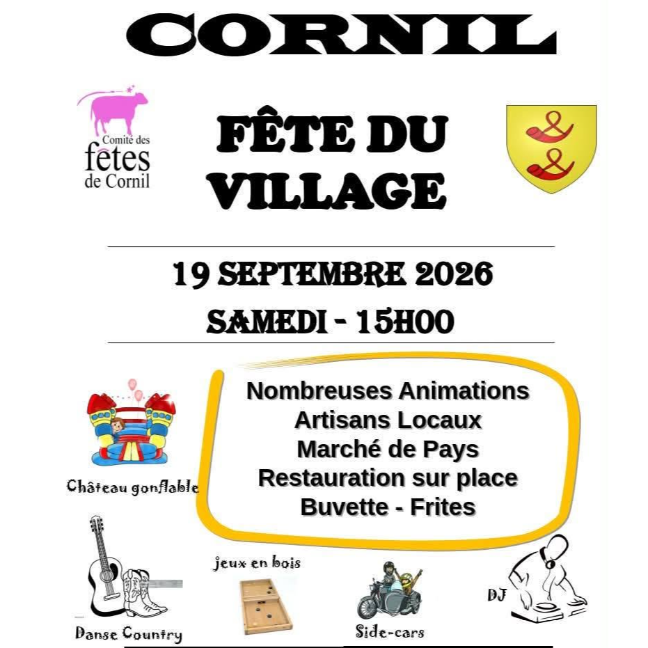fëte du village le 19 septembre à 15h
