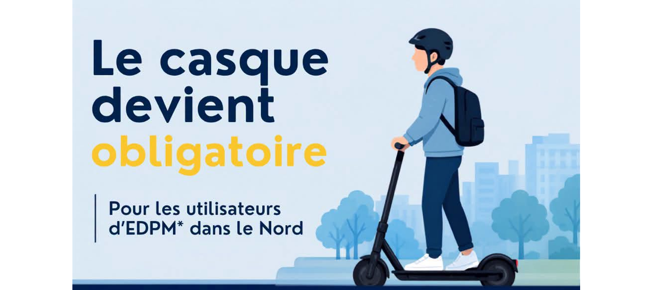 Obligation du casque pour tout conducteur d'engin de déplacement personnel motorisé