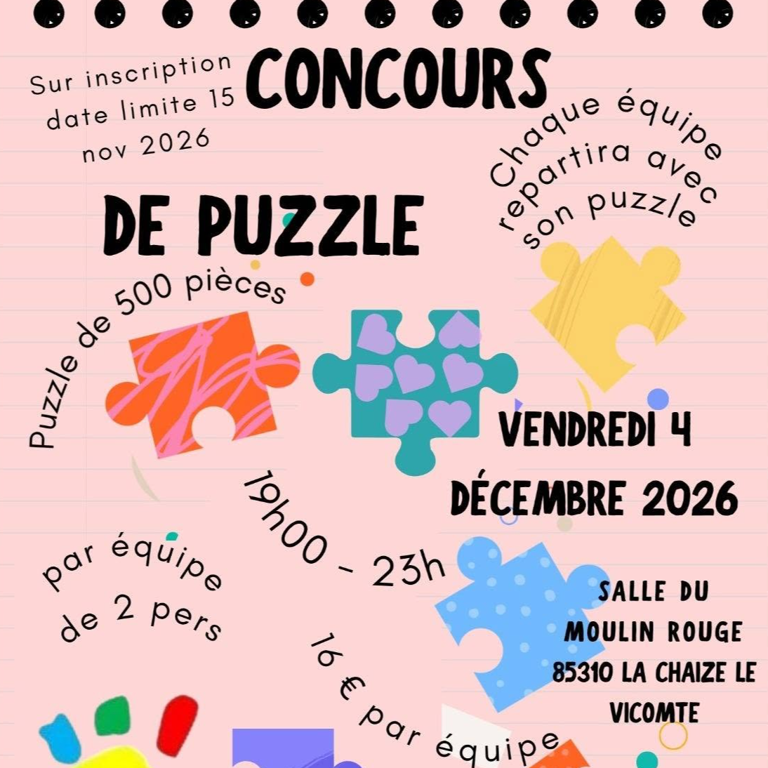 Concours de puzzle Téléthon