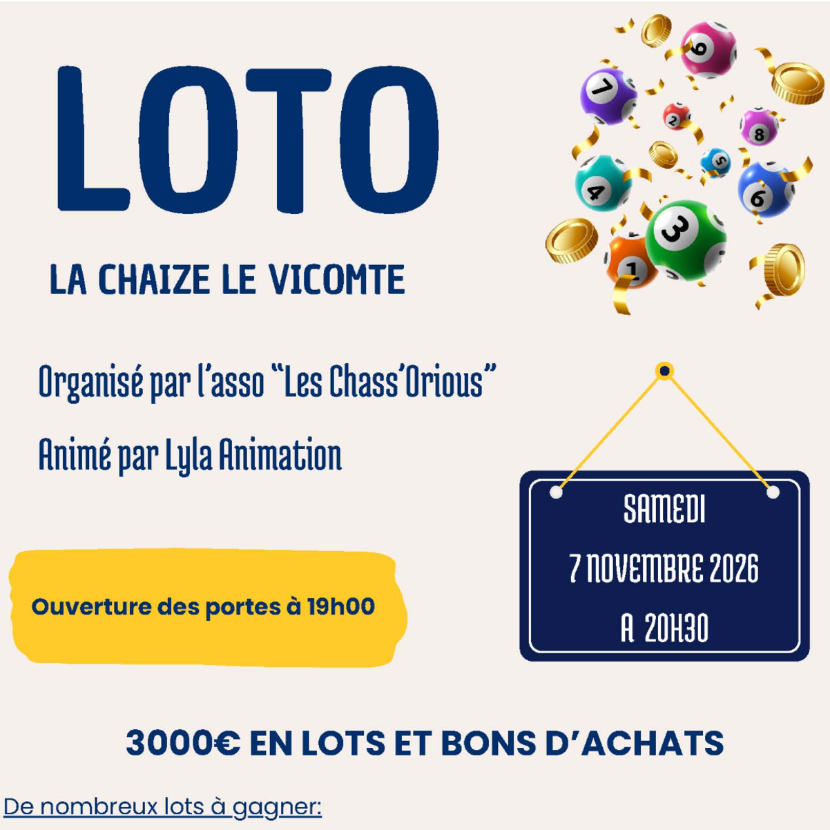 Loto Les Chass'Orious