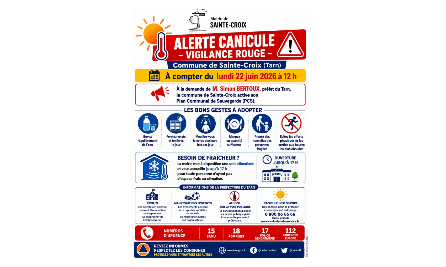 VIGILANCE ROUGE CANICULE