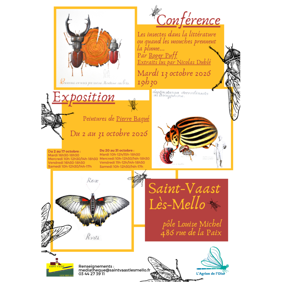 Conférence : Les insectes dans la littérature ou quand les mouches prennent la plume...