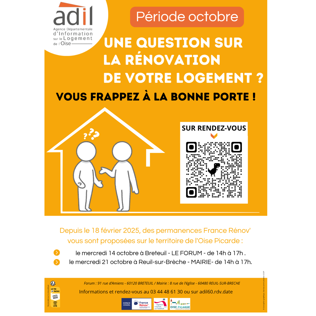 Permanences de l'ADIL octobre 2026