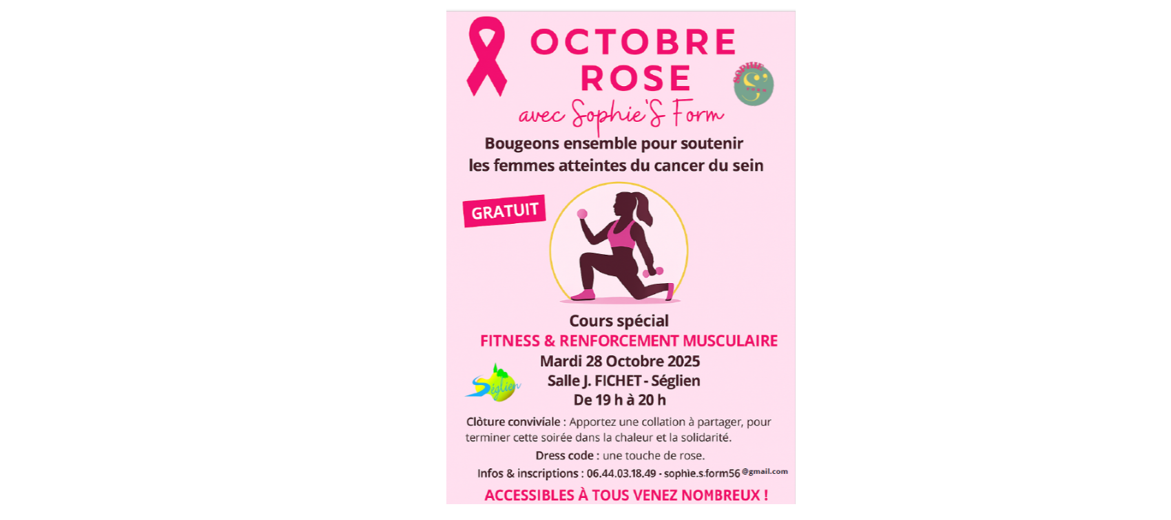 OCTOBRE ROSE Sophie's FITNESS