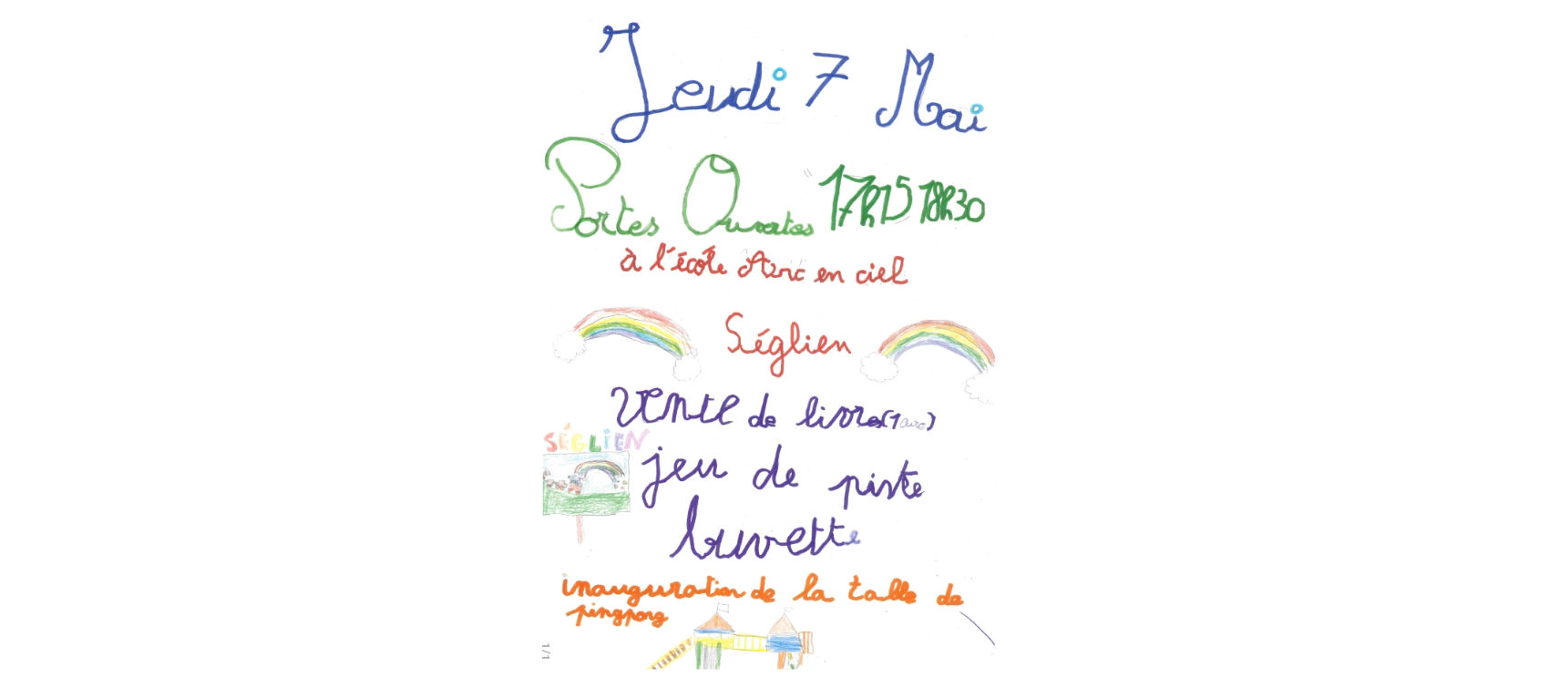 PORTES OUVERTES À L'ÉCOLE ARC-EN-CIEL