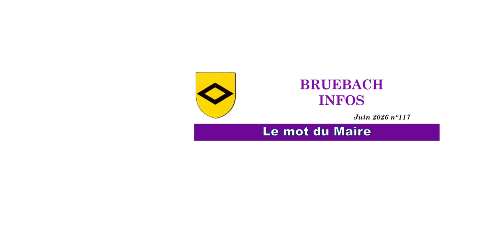 Votre nouveau Bruebach Info a été distribué dans toutes les boîtes aux lettres...