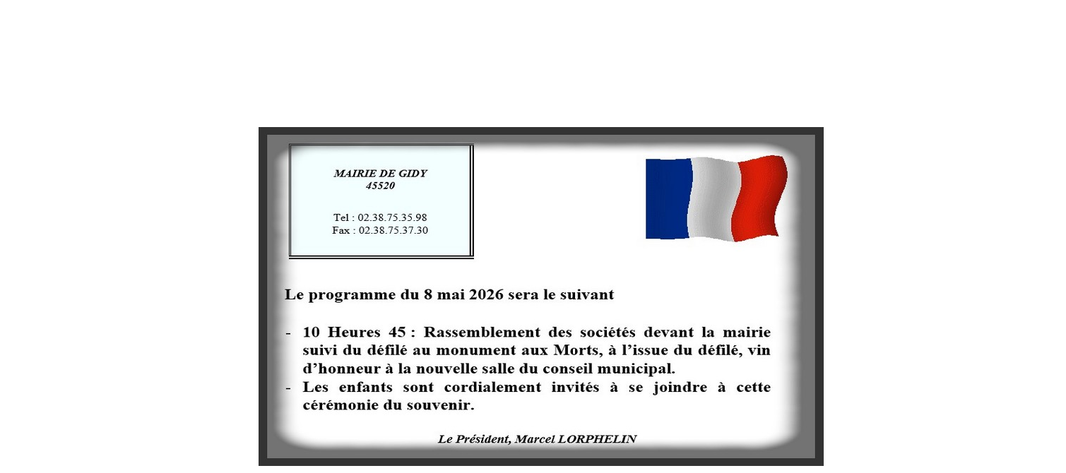 Commémoration du 08 mai 2026
