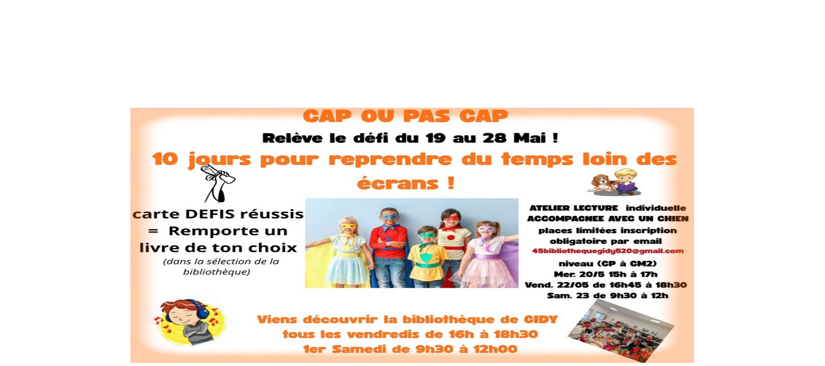 CAP ou PAS CAP - Bibliothèque de Gidy