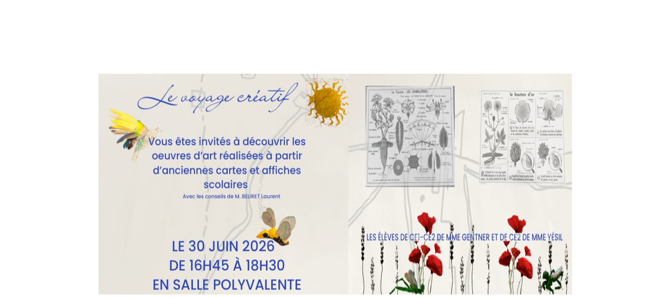 Exposition d'oeuvres d'art sur le thème du voyage - Ecole élémentaire
