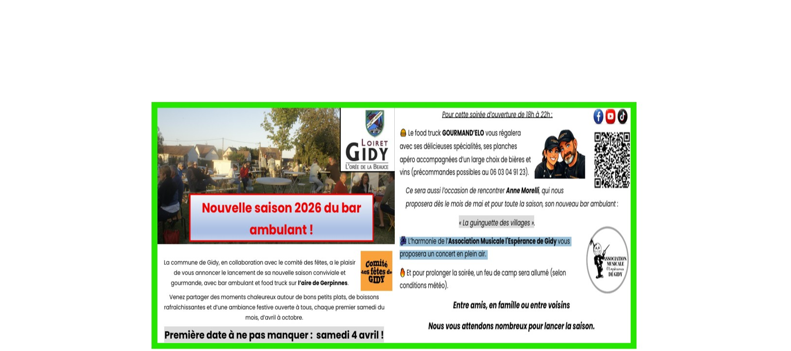 Nouvelle saison-Bar ambulant