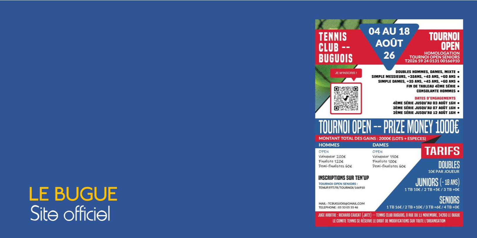 TOURNOI DE TENNIS OPEN
