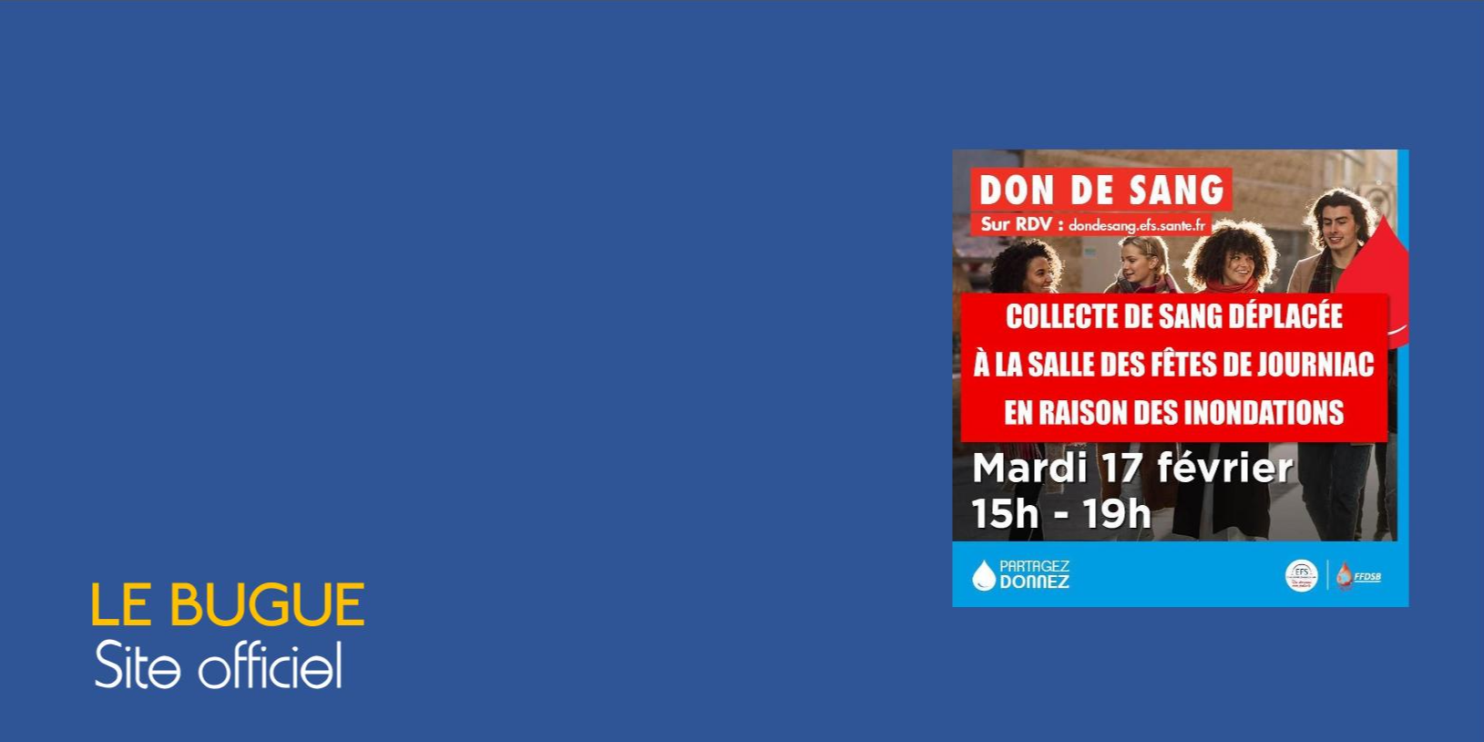 COLLECTE DE SANG DÉPLACÉE À JOURNIAC