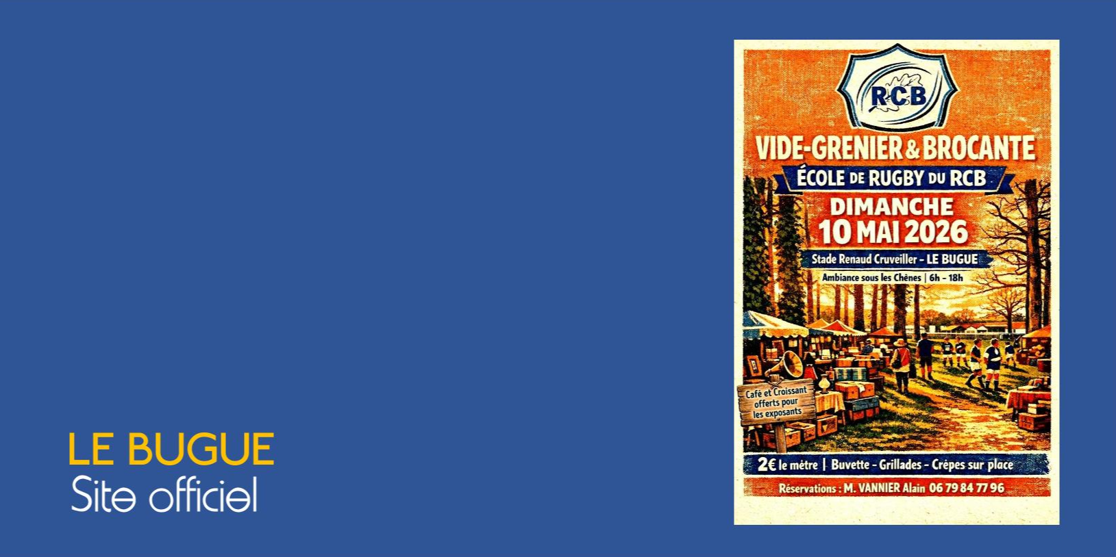 VIDE GRENIER organisé par l'École de Rugby