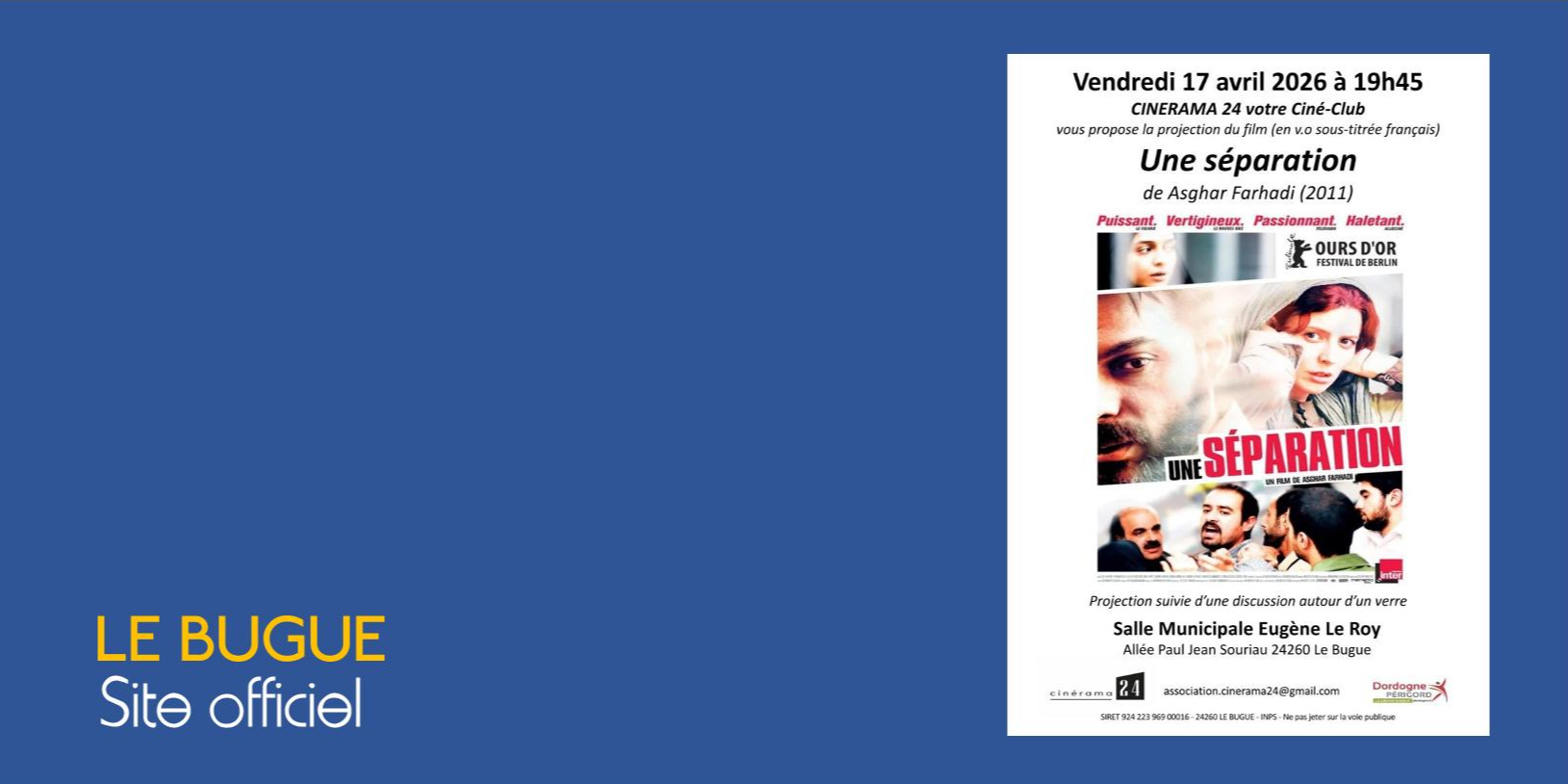 CINÉ-CLUB : "UNE SÉPARATION"