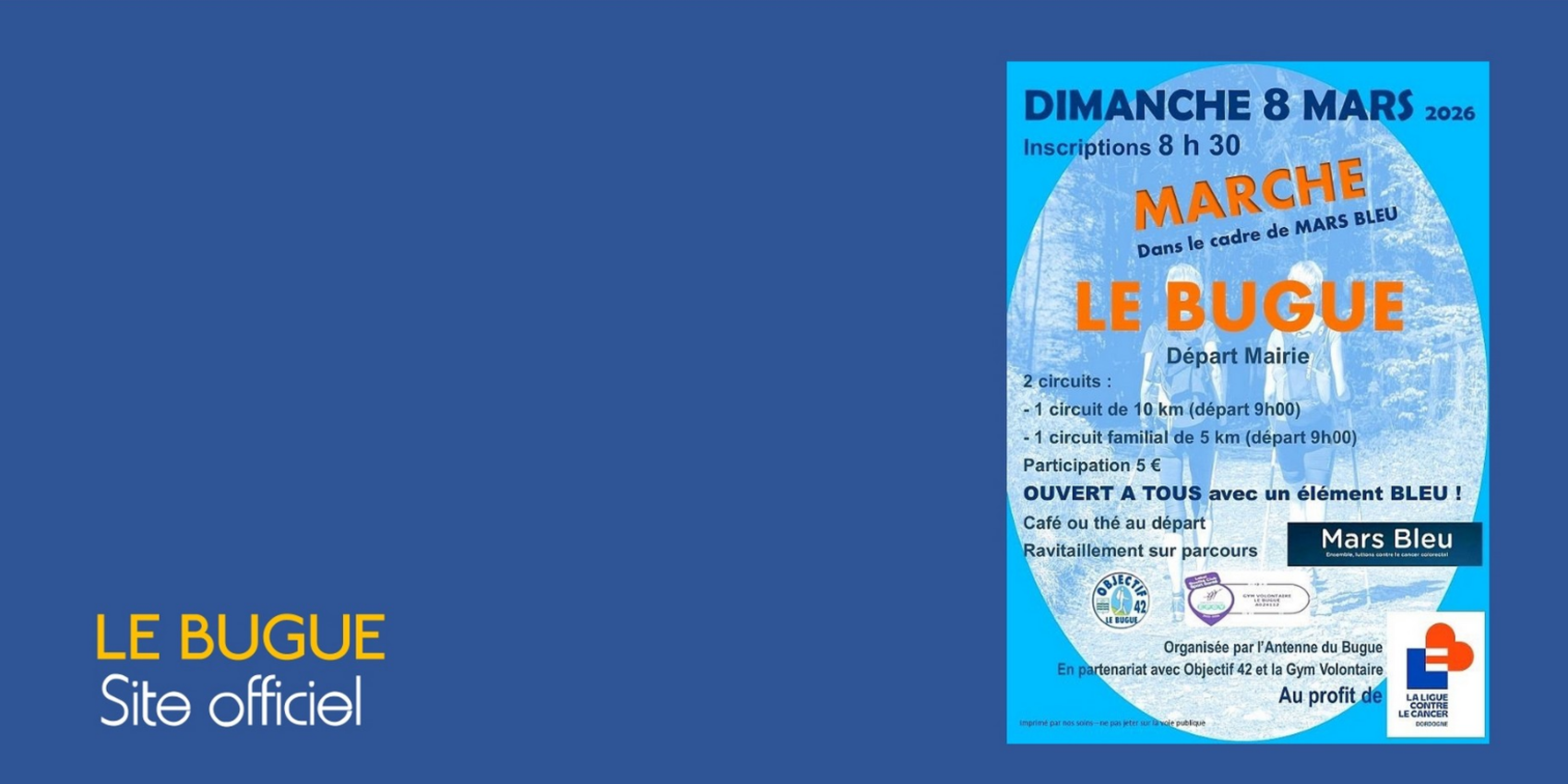 MARCHE DANS LE CADRE DE MARS BLEU