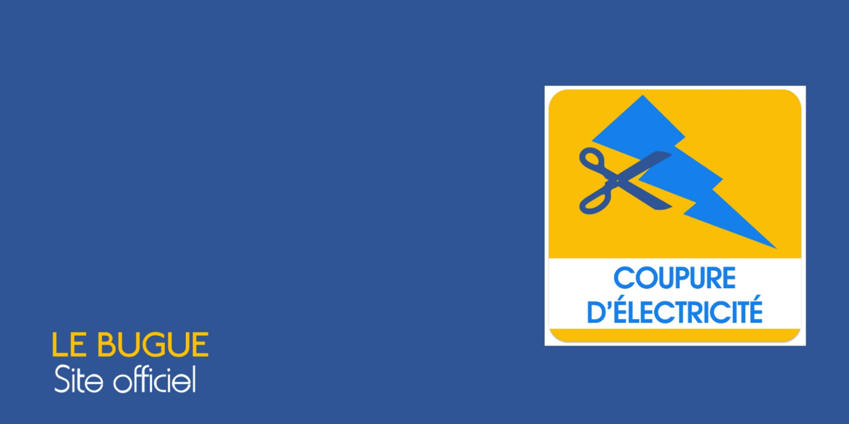 COUPURE D'ÉLECTRICITÉ