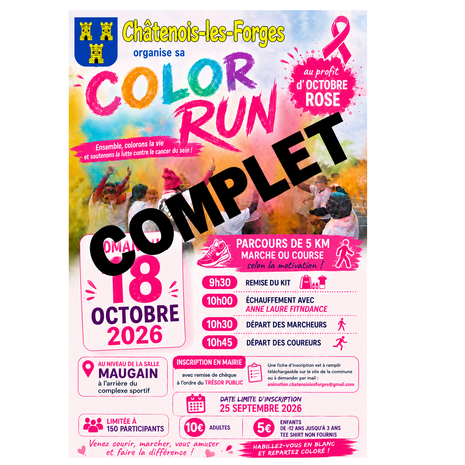 🌈🏃‍♀️ COLOR RUN 2026 – CHÂTENOIS-LES-FORGES 🏃‍♂️🌈