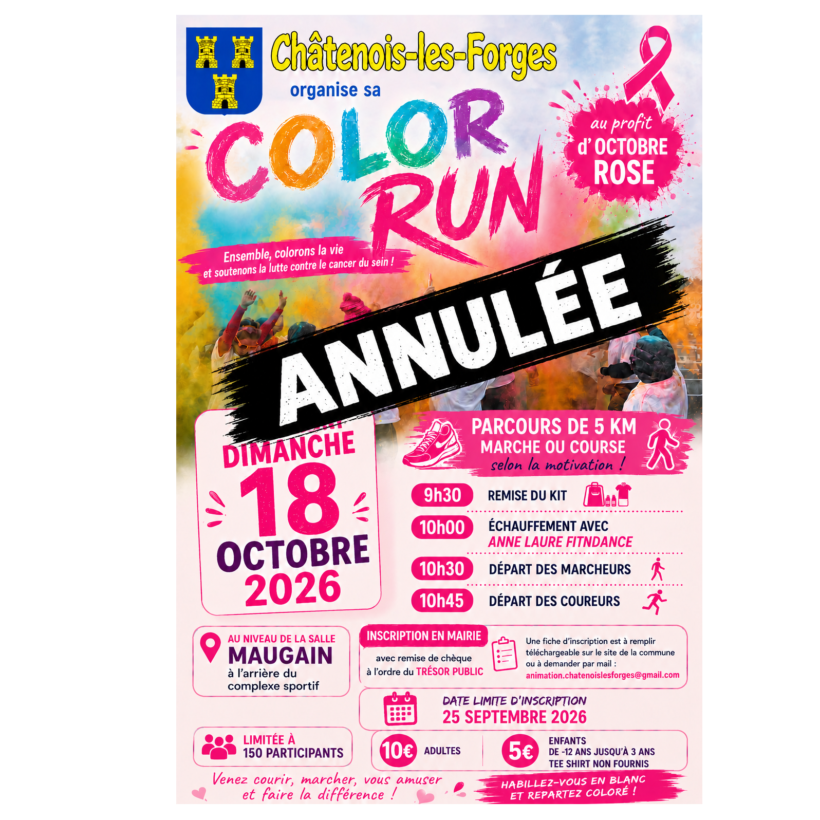 ⚠️ ANNULATION DE LA COLOR RUN ⚠️