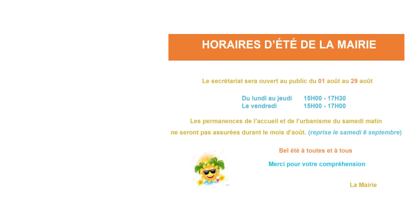 Horaires d'été