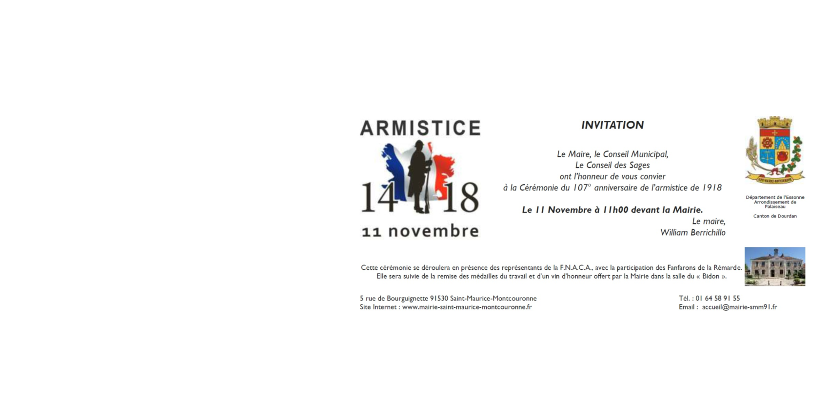 Commémoration de l'armistice de 1918
