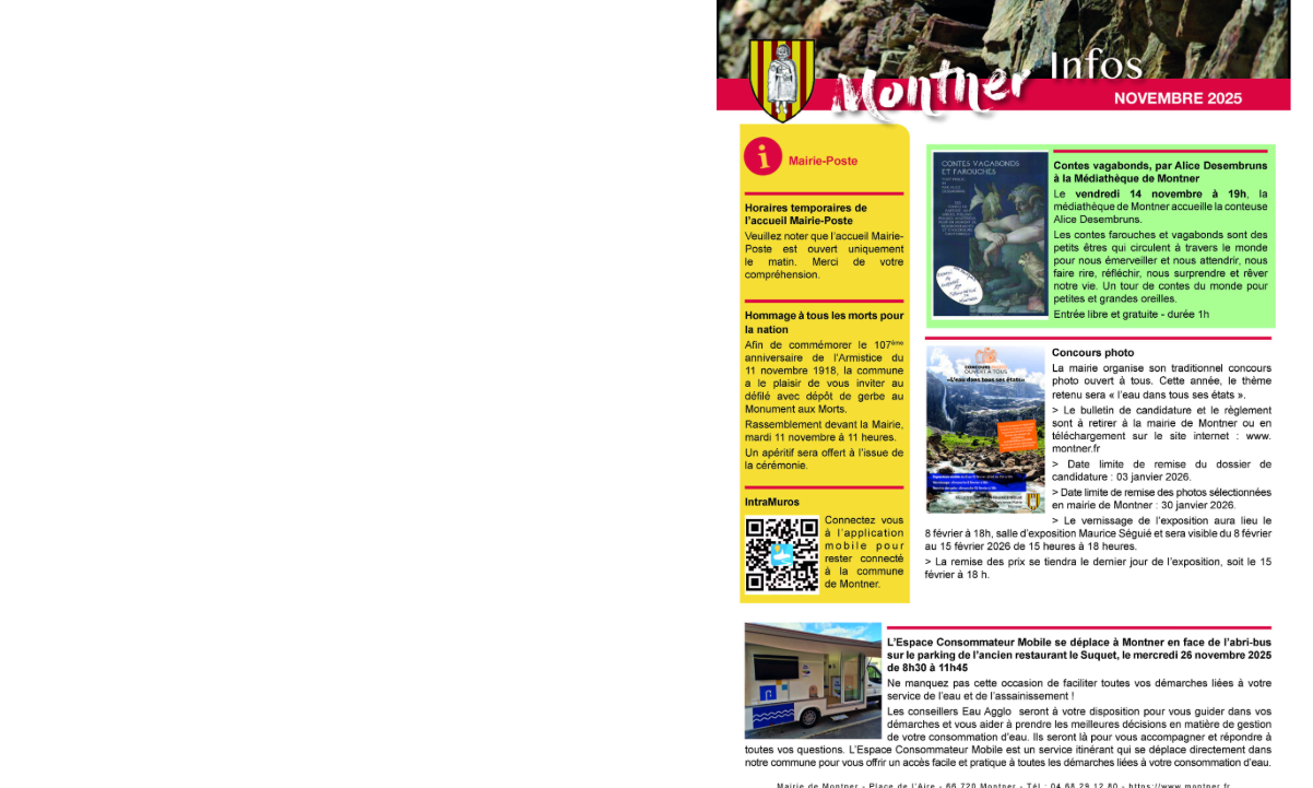 Les infos de novembre