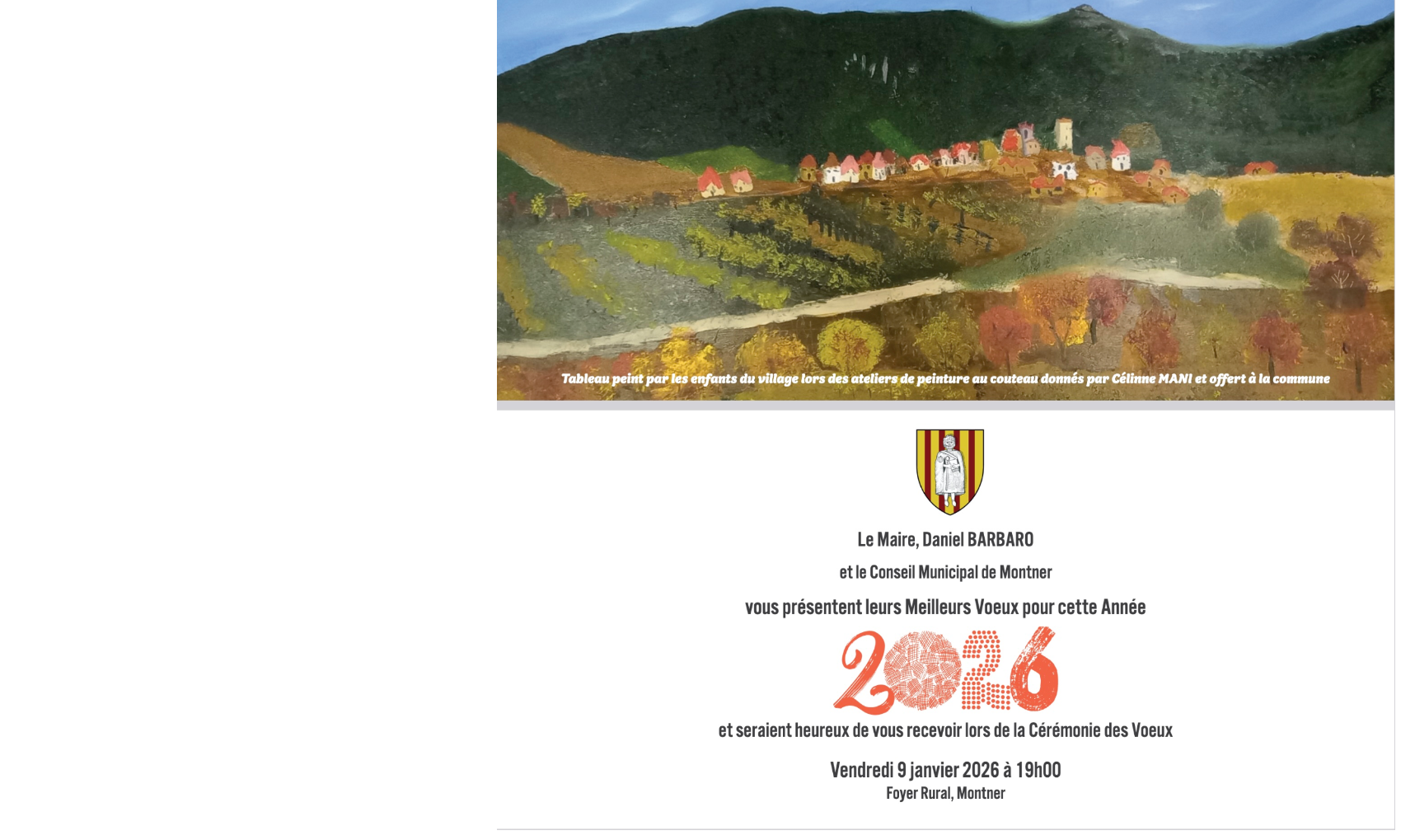 Invitation à la cérémonie des voeux