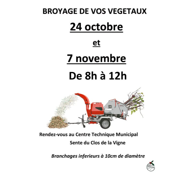 Broyage de végétaux
