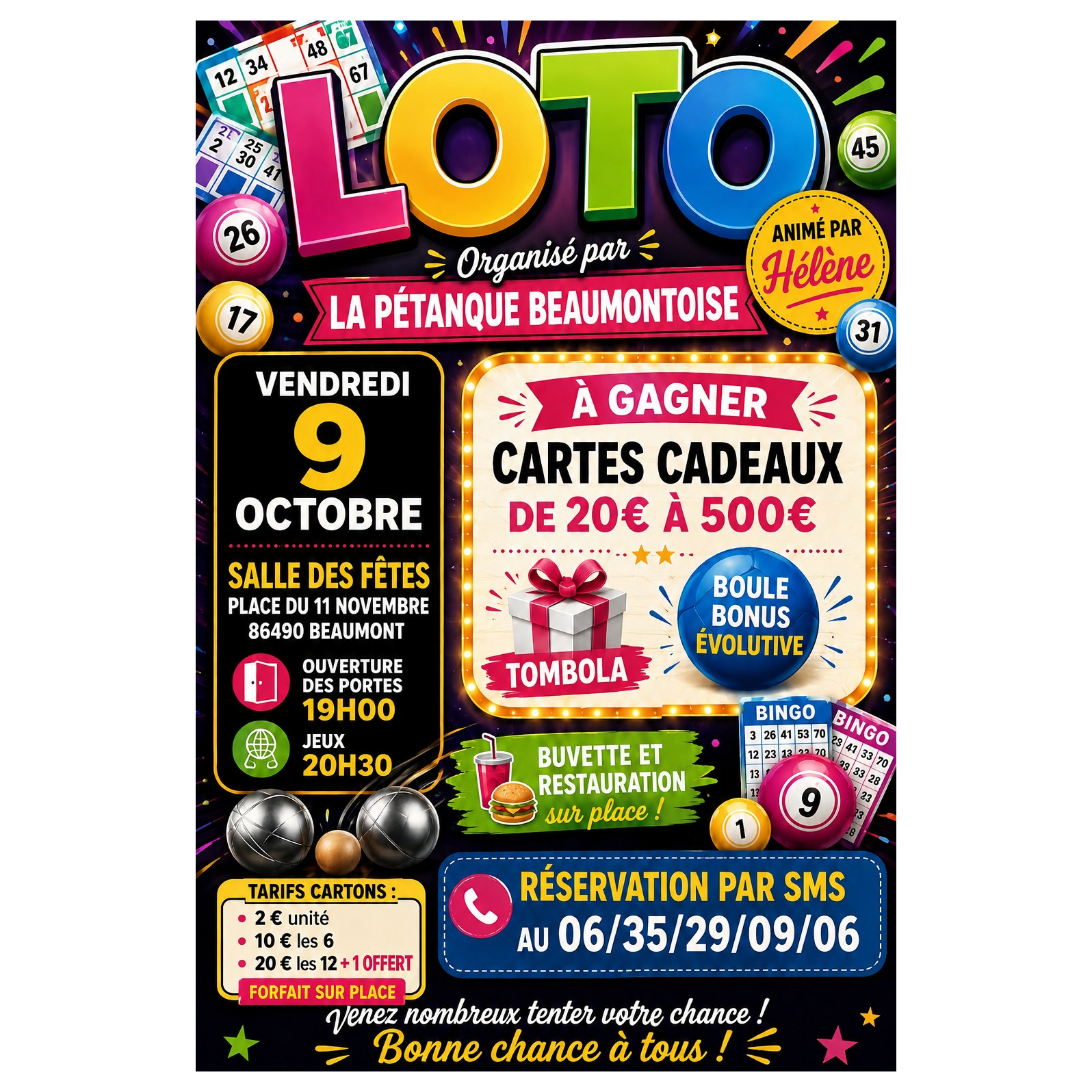 LOTO DE LA PÉTANQUE BEAUMONTOISE