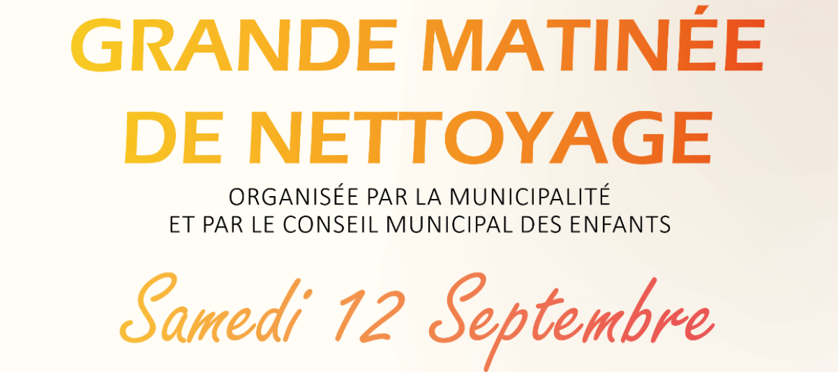 Grande matinée de nettoyage - 12 septembre
