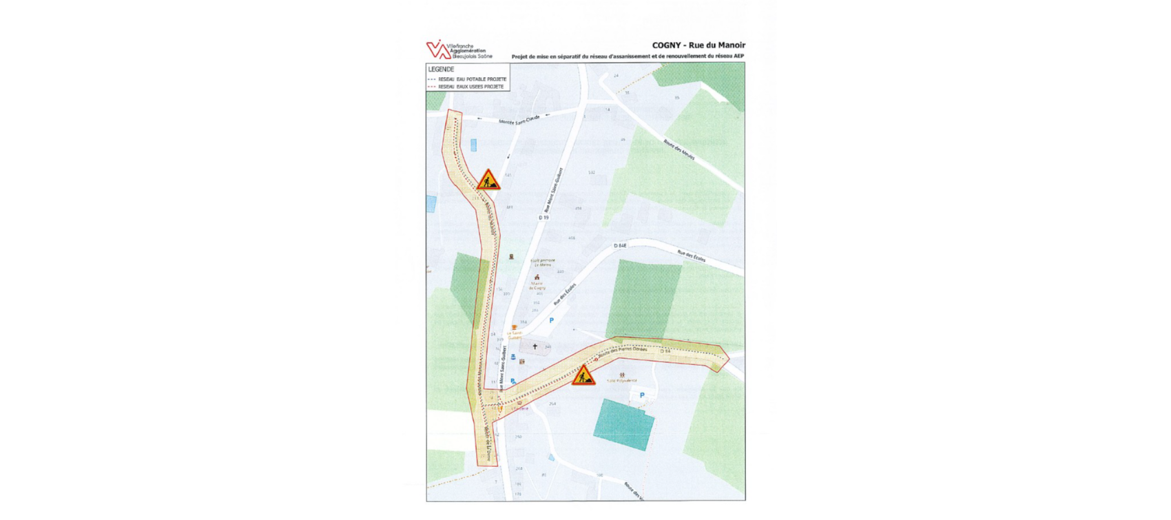 Renouvellement réseau de distribution d’eau potable et mise en séparatif de réseau d’assainissement