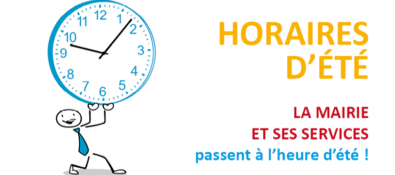 Horaires estivales de la mairie et de l'agence postale communale