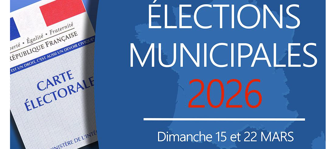 Elections municipales, dimanche 15 et 22 mars 2026