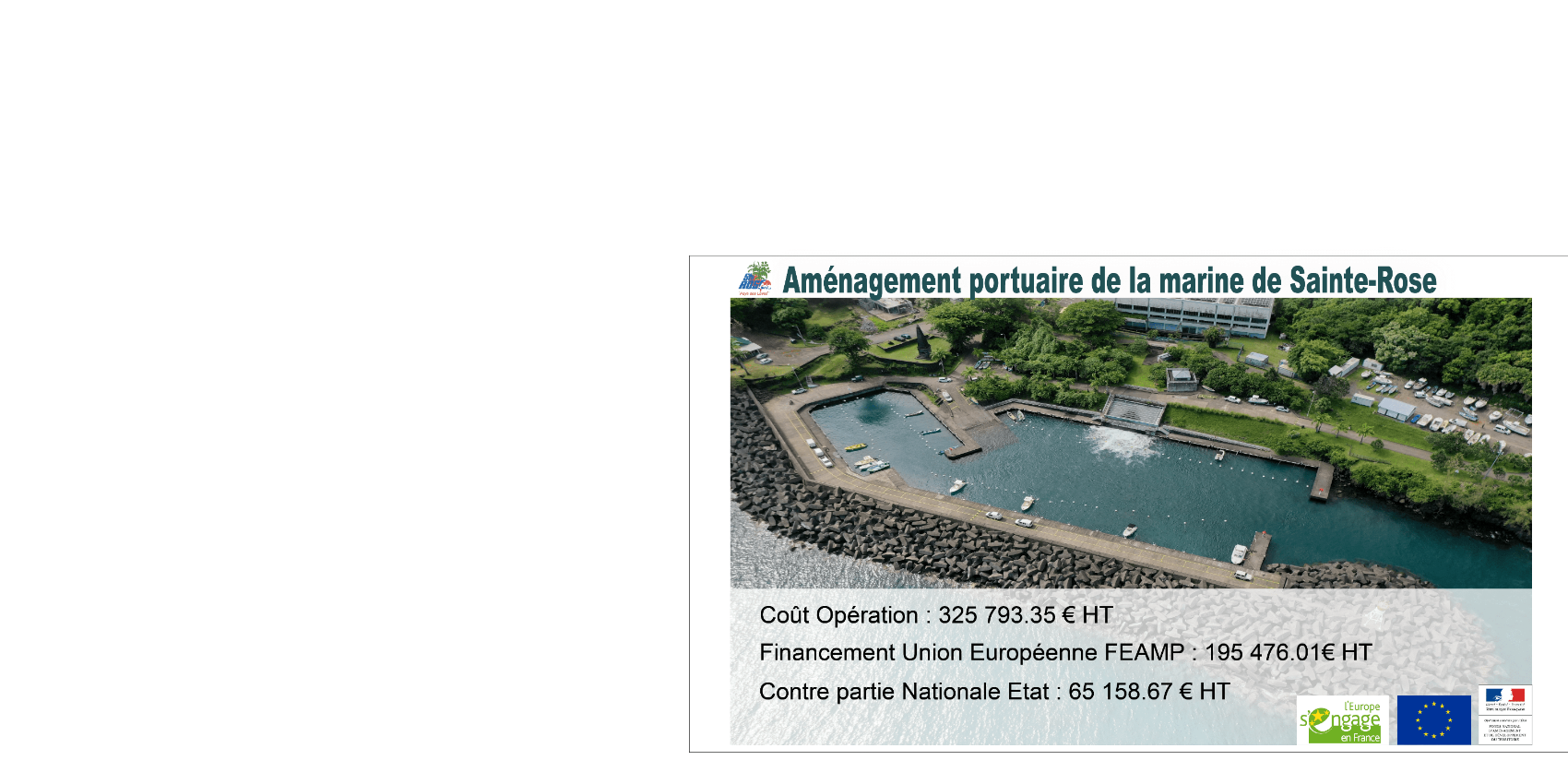 Aménagement portuaire de la marine de Sainte-Rose