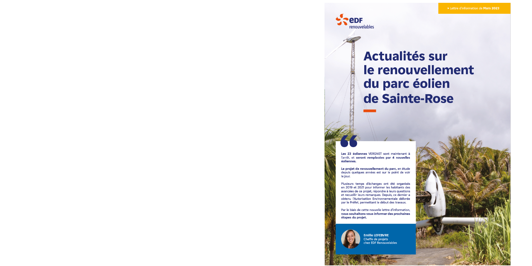 Renouvellement du parc éolien de Sainte-Rose