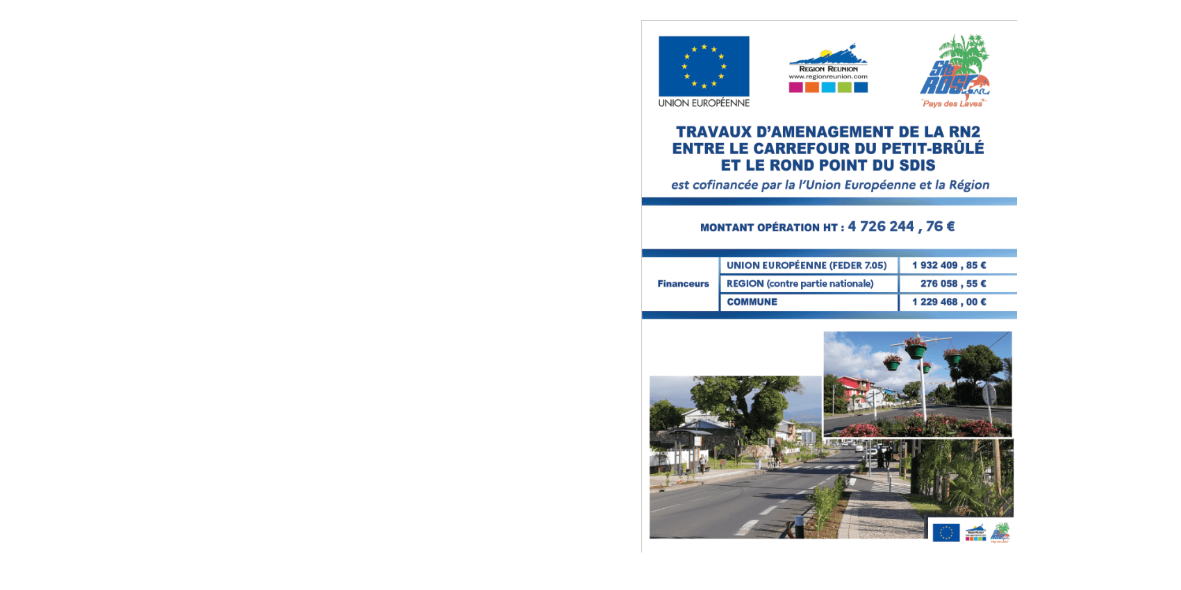 Travaux d'amenagement de la RN2