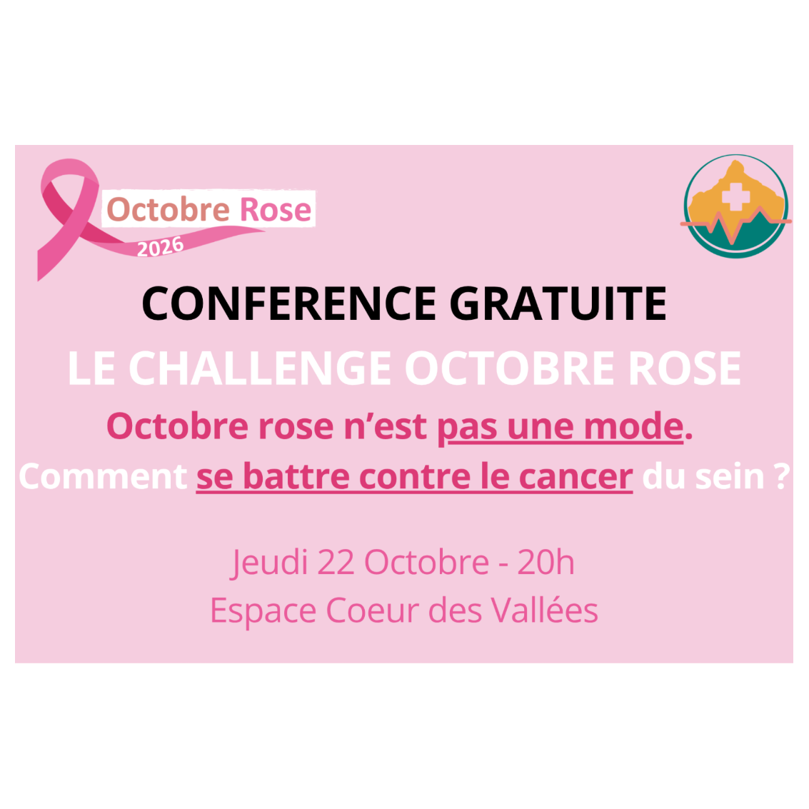 Conférence "Comment se battre contre le cancer du sein ?"